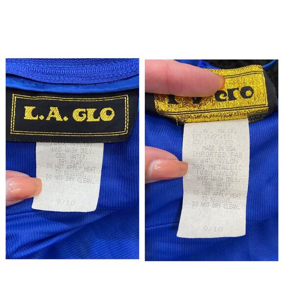 80’s Vintage Disco Blue Sequin Mini Dress by L.A. Glo - Picture 6 of 7